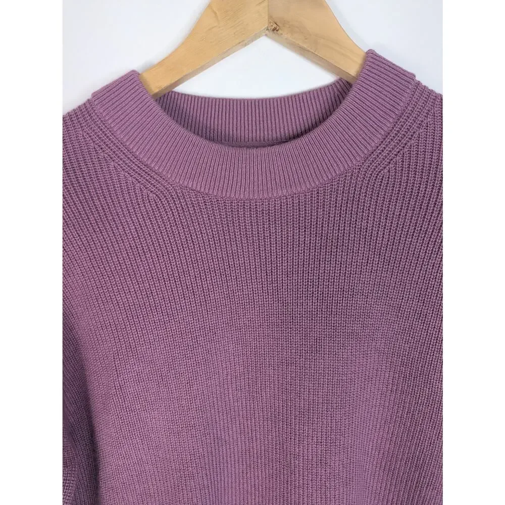 Lululemon Merino Wool Bend Ribbed Crewneck Sweater in Velvet Dust